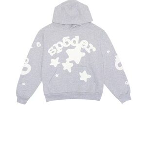 Sp5der Heather Grey Beluga Hoodie